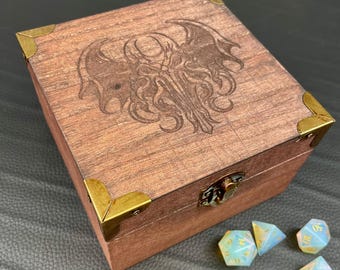 Personalized DND Dice Box: Engraved Tabletop Gaming Storage Vault
