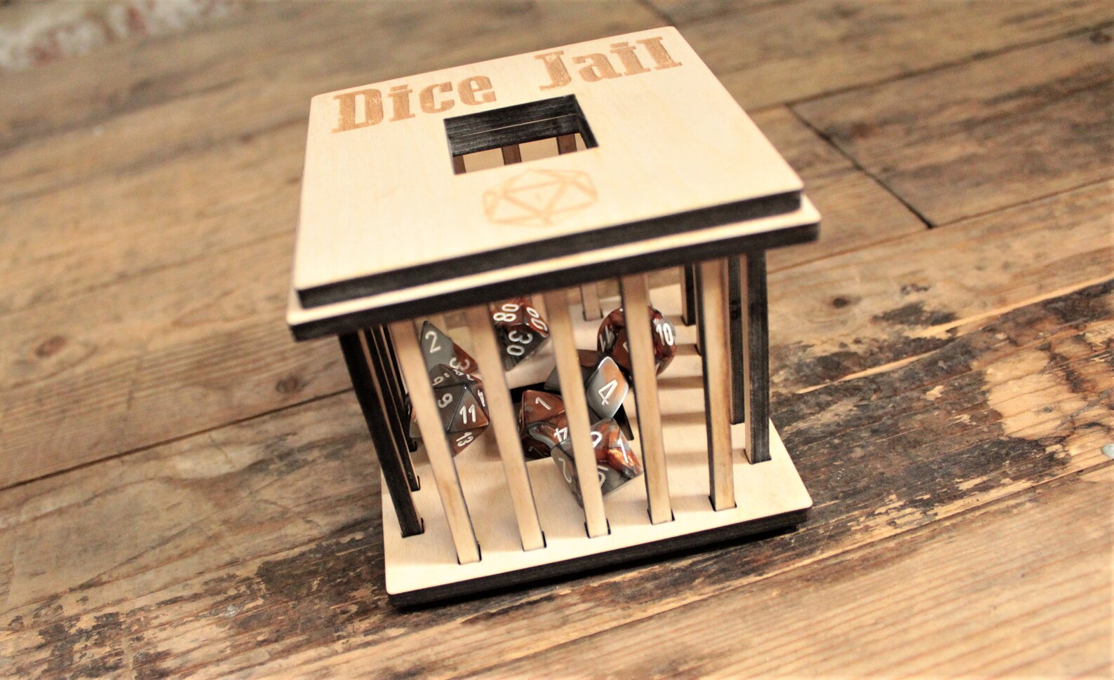 Wooden Dice Jail Hand Made DND Accessory Fun Table Top Etsy