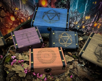Engraved Dice Box | Choice of Designs | DND Dice Box | Dungeons And Dragons | Dice Vault | D20 | Tabletop Games | TTRPG | Dice | Geek Gift