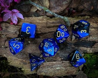 Into The Darkness Polyhedral Dice | D&D Dice Set | Tabletop Gaming | Resin Dice | DND | RPG | Dungeons and Dragons | Geek Gift