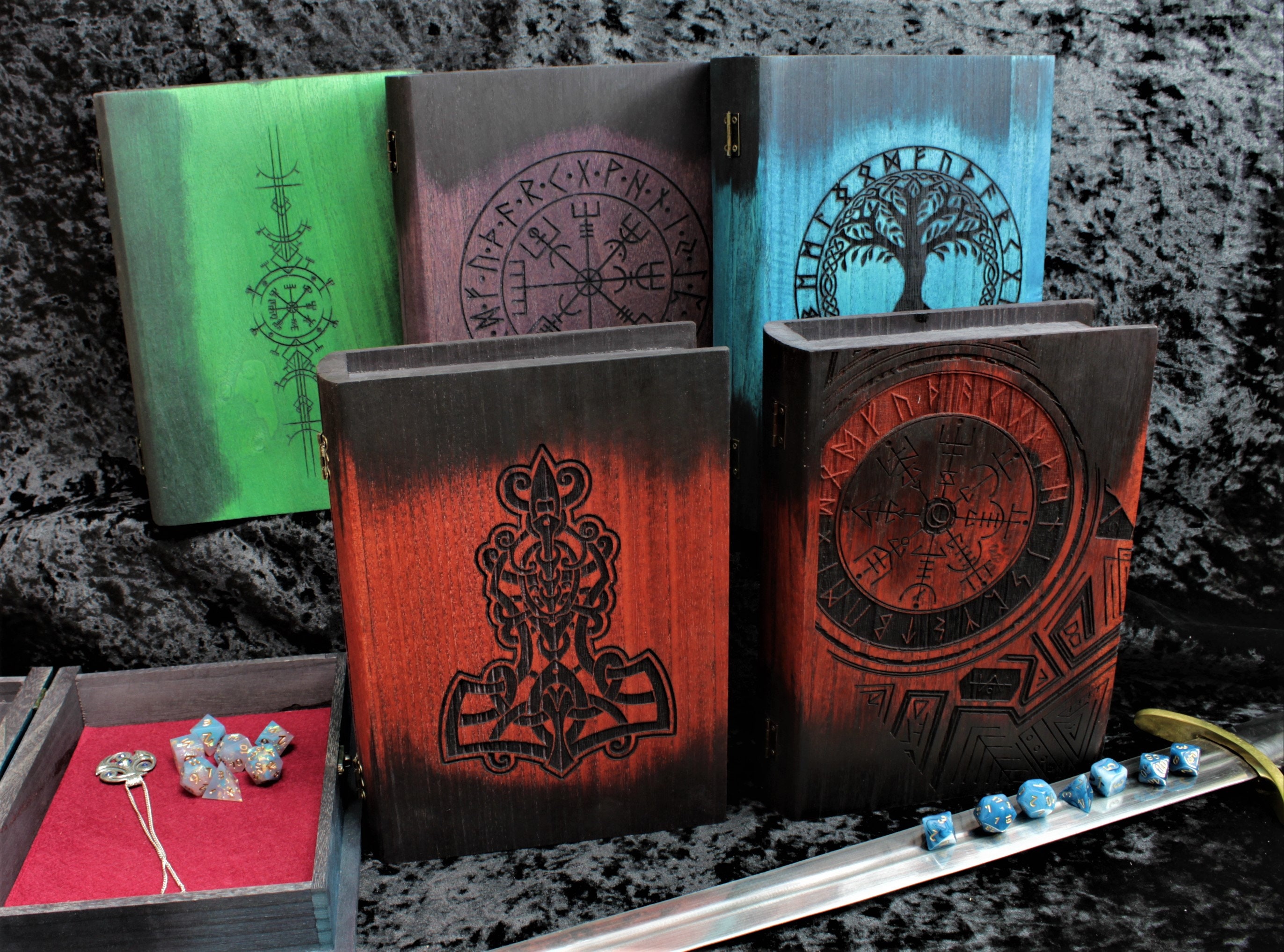 Juego De 25 Sets De Dados DND (175 Piezas) - Poliédricos Acrílicos Con Bolsa De Terciopelo Para RPG Y Juegos De Mesa