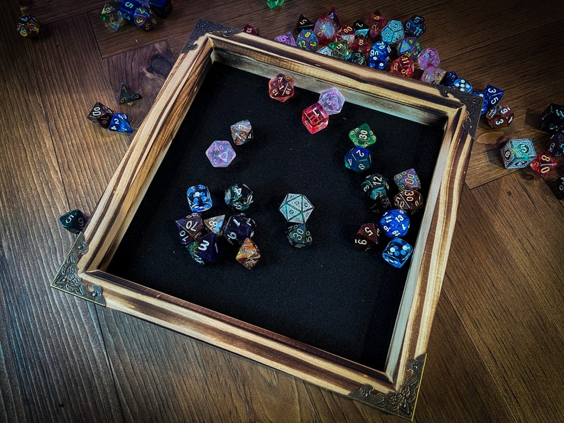 Dragons breath solid wood charred roll tray | DND Accessory | For Dungeons and Dragons, Tabletop Gaming
