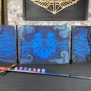 Cthulhu Dungeon Master Screen: Engraved Felt Front, DnD RPG