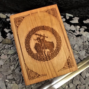 Paladin Dice Box and Rolling Tray | Laser Engraved Wood, D&D Gaming