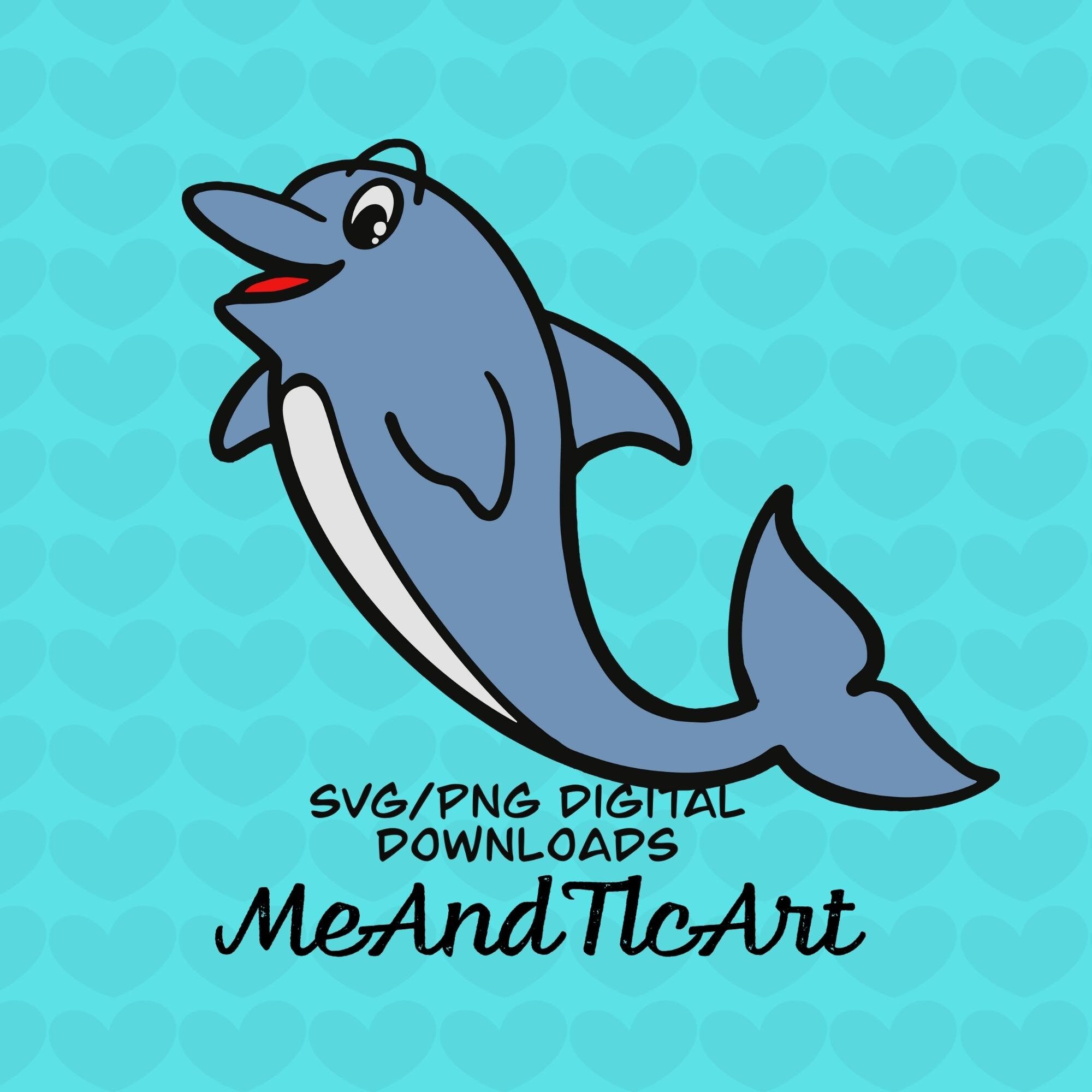 Dolphin Svg Png Dolphin Clip Art Sea Animals Svg Cricut - Etsy
