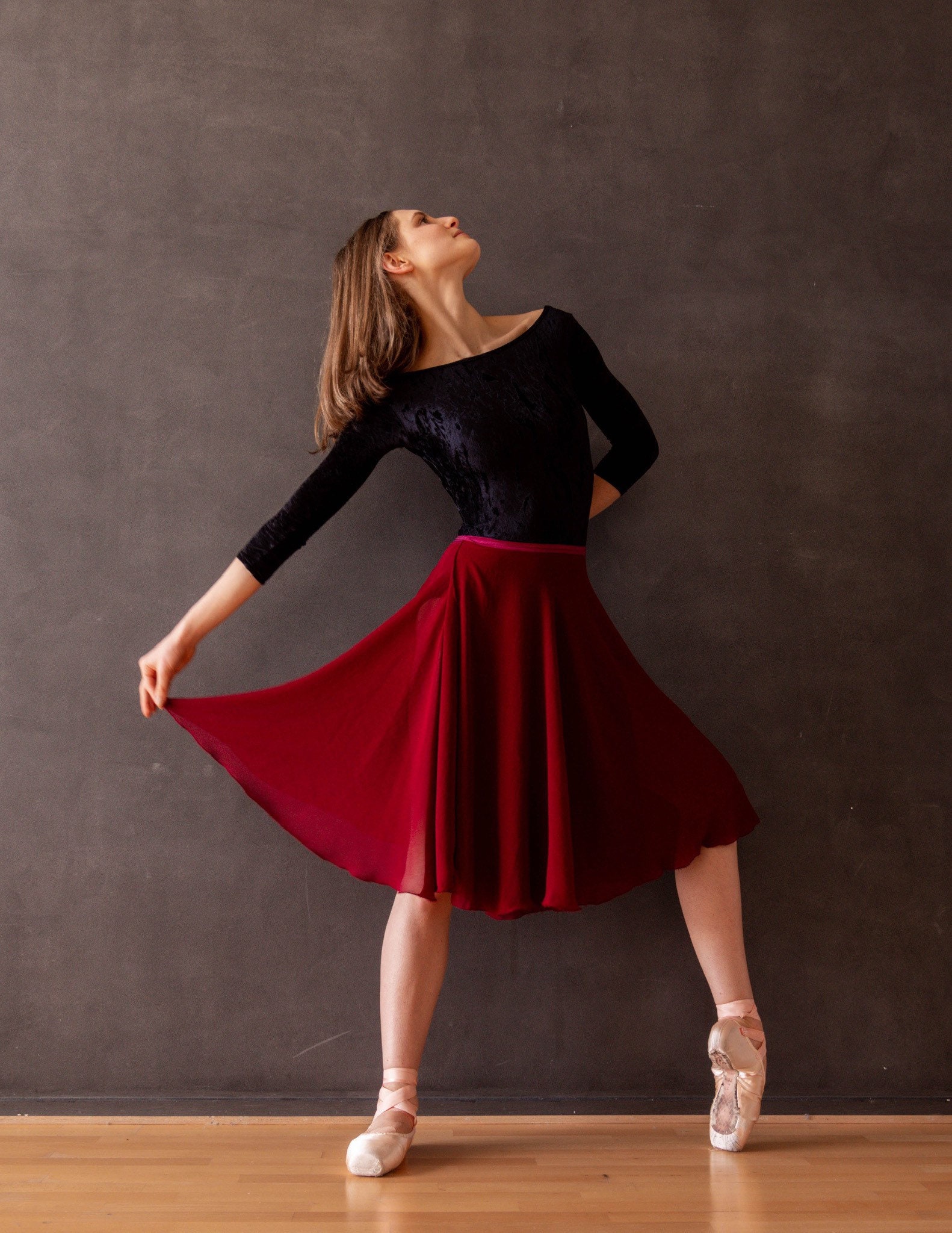 Burgundy Kat Skirt