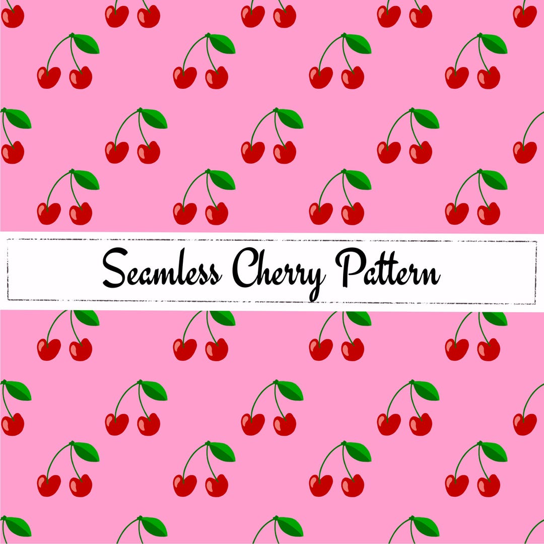 Cheerio Pattern Cherry Seamless Pattern | Digital Download - Etsy