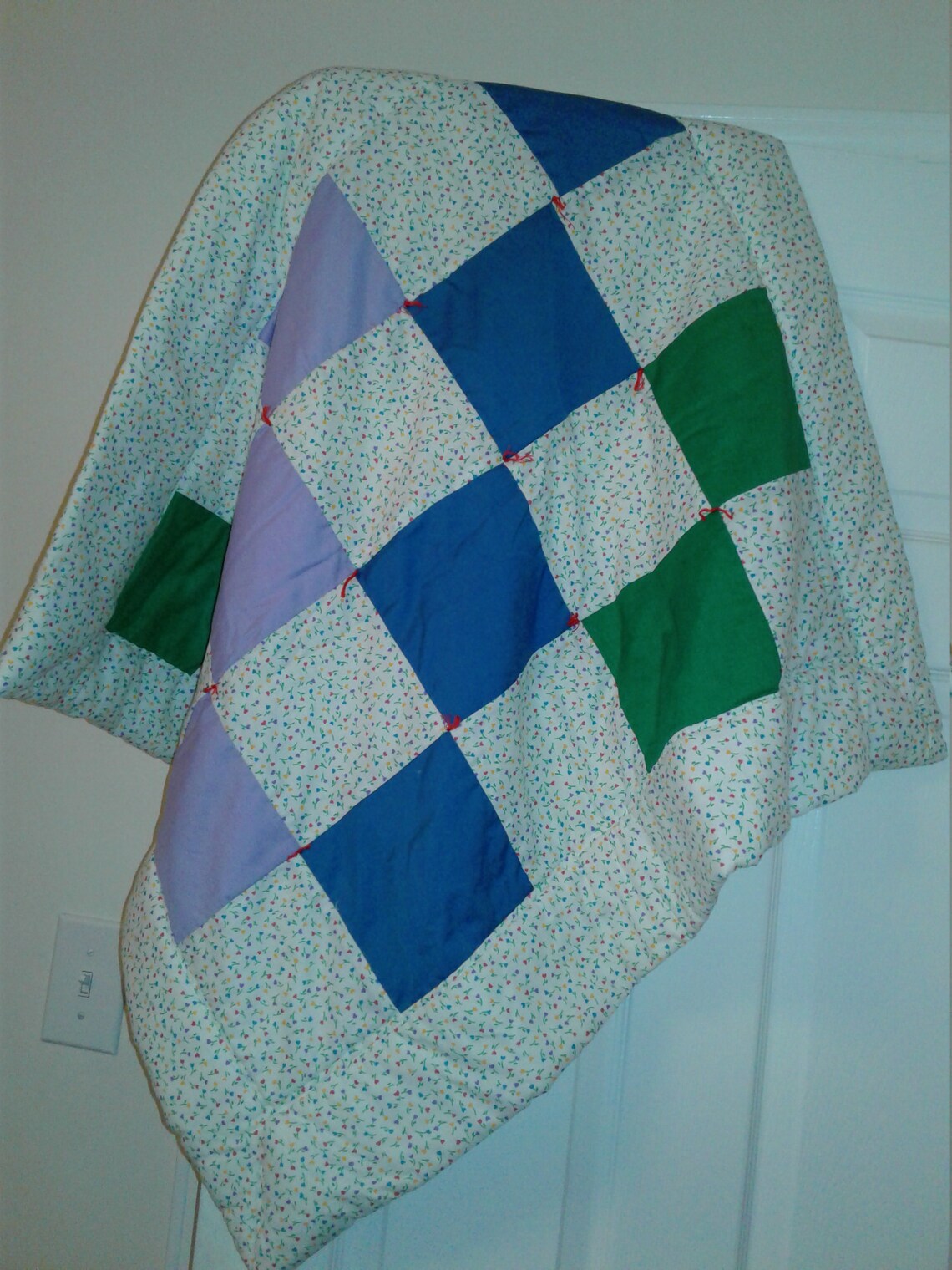 Cute Flower Cradle Size Baby Quilt Etsy