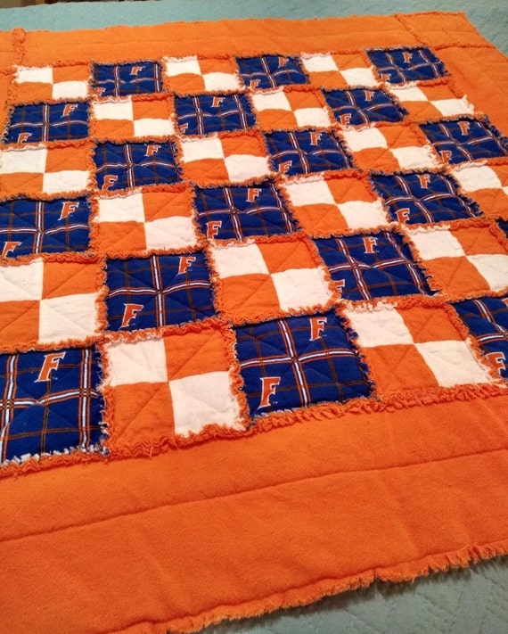 Florida Gator Baby Rag Quilt Etsy