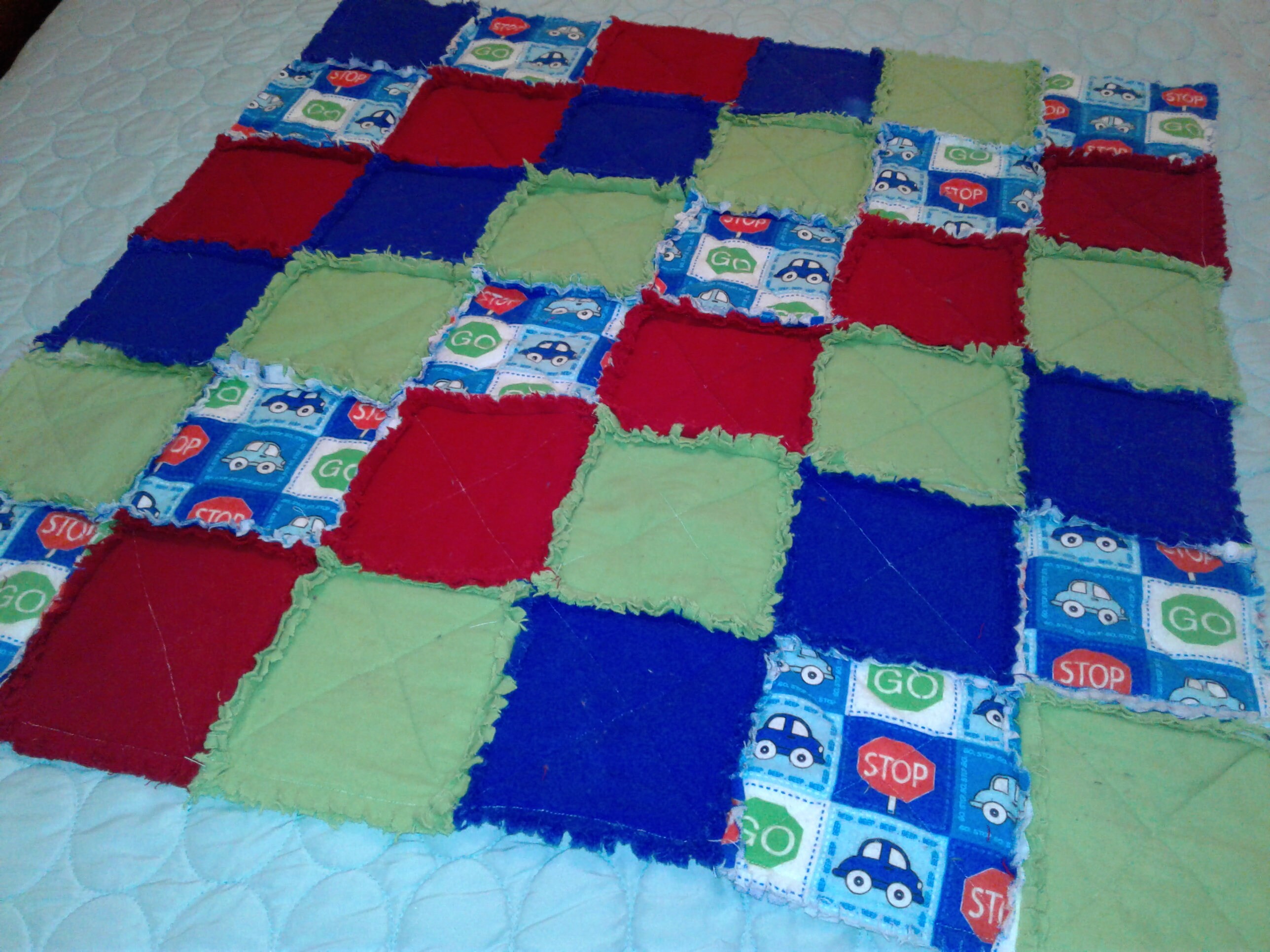 Beep Beep Handmade Flannel Baby Rag Quilt - Etsy