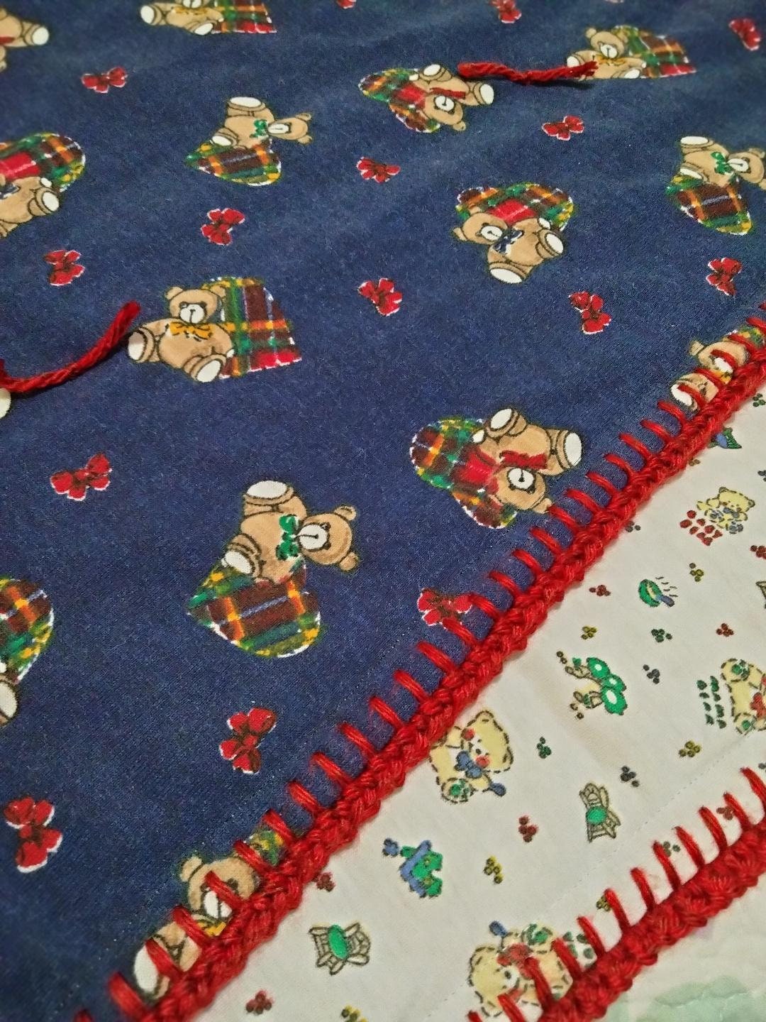 Teddy Bear Toddler Bed Blanket Etsy
