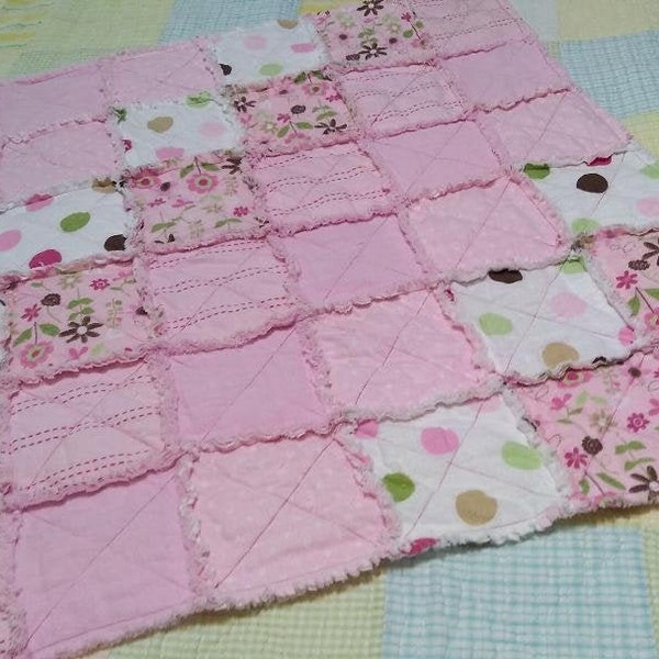 Pink Baby Quilt Etsy