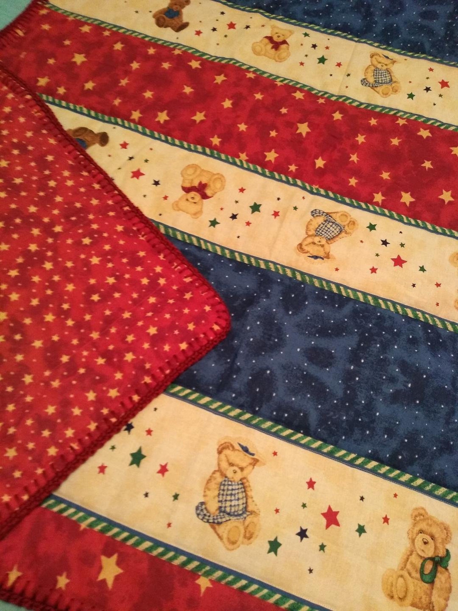 Teddy Bear Baby Blanket Etsy