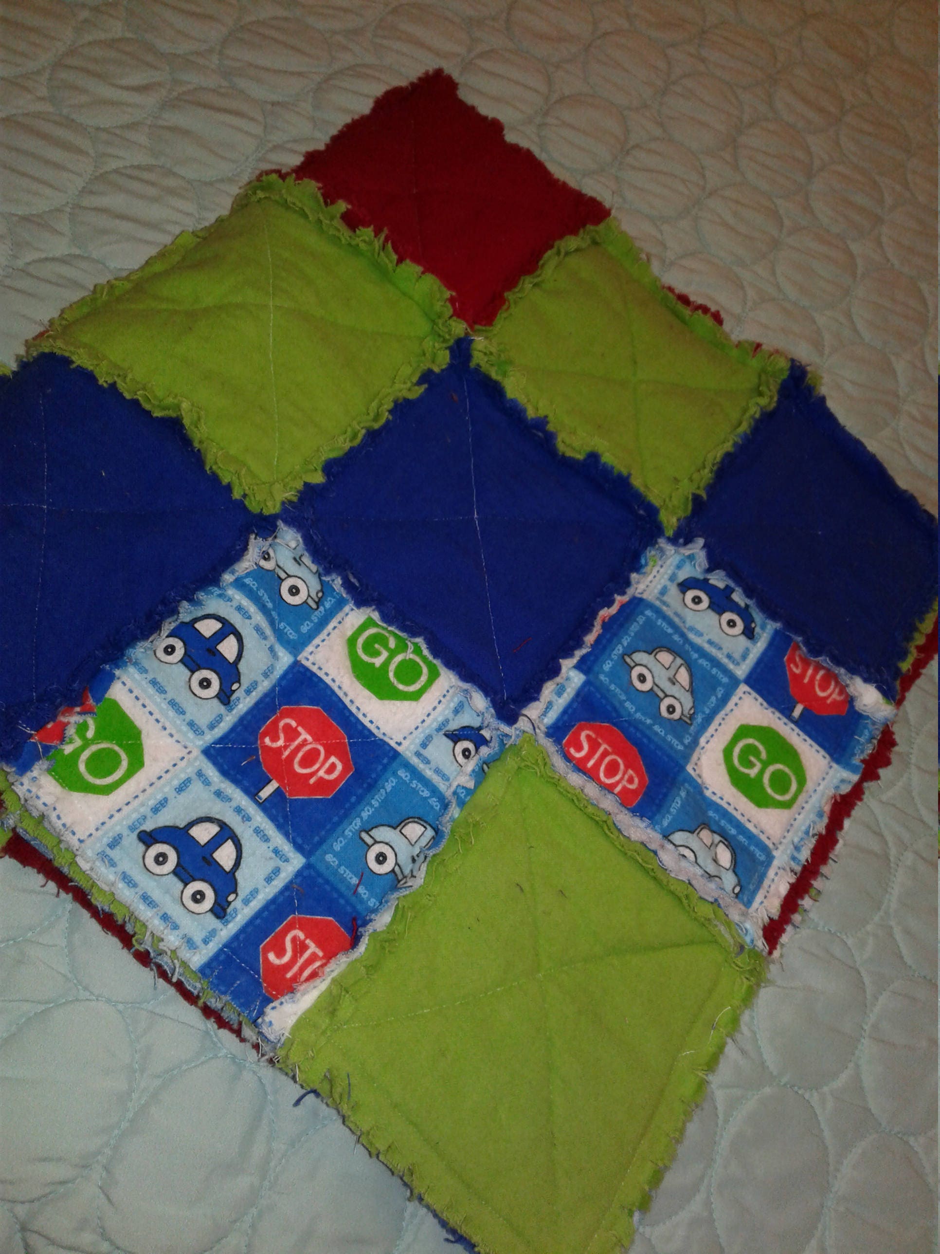 Beep Beep Handmade Flannel Baby Rag Quilt - Etsy