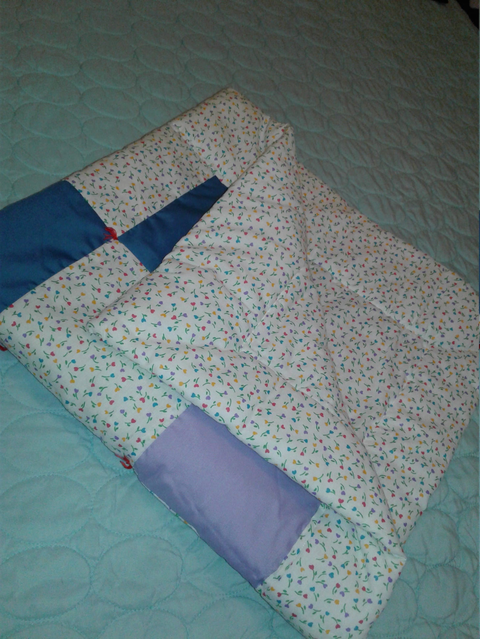 Cute Flower Cradle Size Baby Quilt Etsy