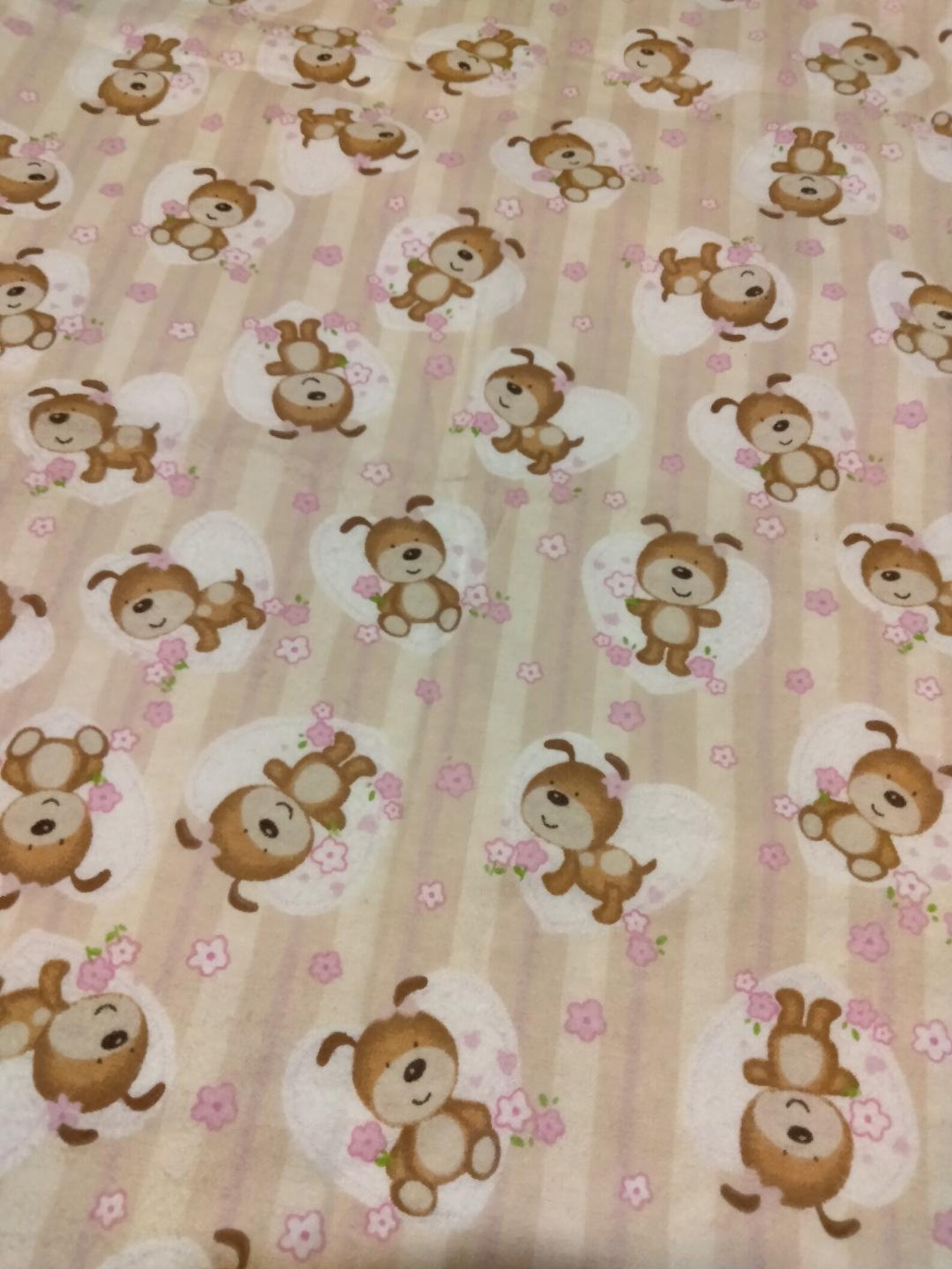 Adorable Pink and Brown Puppy Dog Baby Blanket Etsy