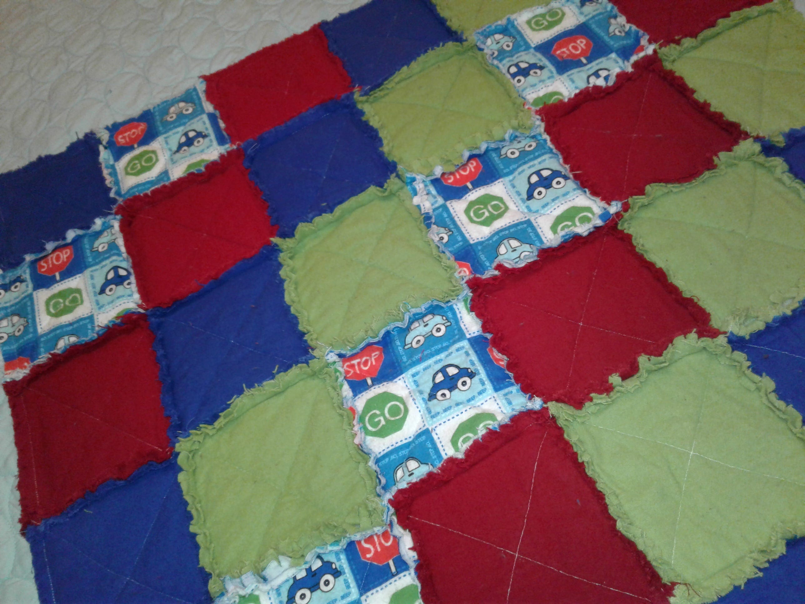 Beep Beep Handmade Flannel Baby Rag Quilt - Etsy