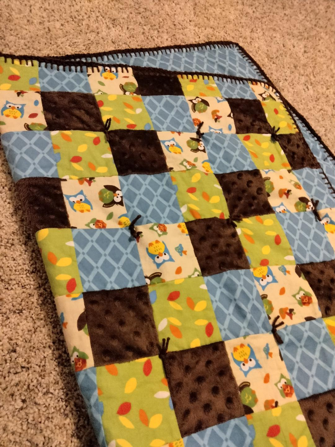 Colorful Owl Baby Blanket