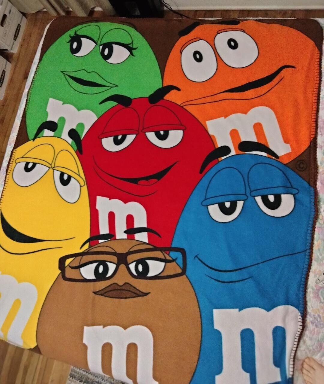 Personalized M and M Blanket M&m's World Fleece Blanket 