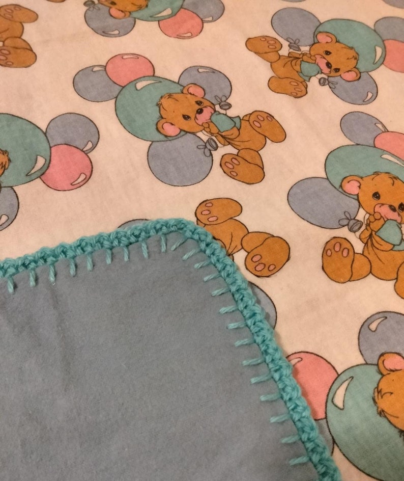 Precious Moments Teddy Bear Baby Blanket - Etsy