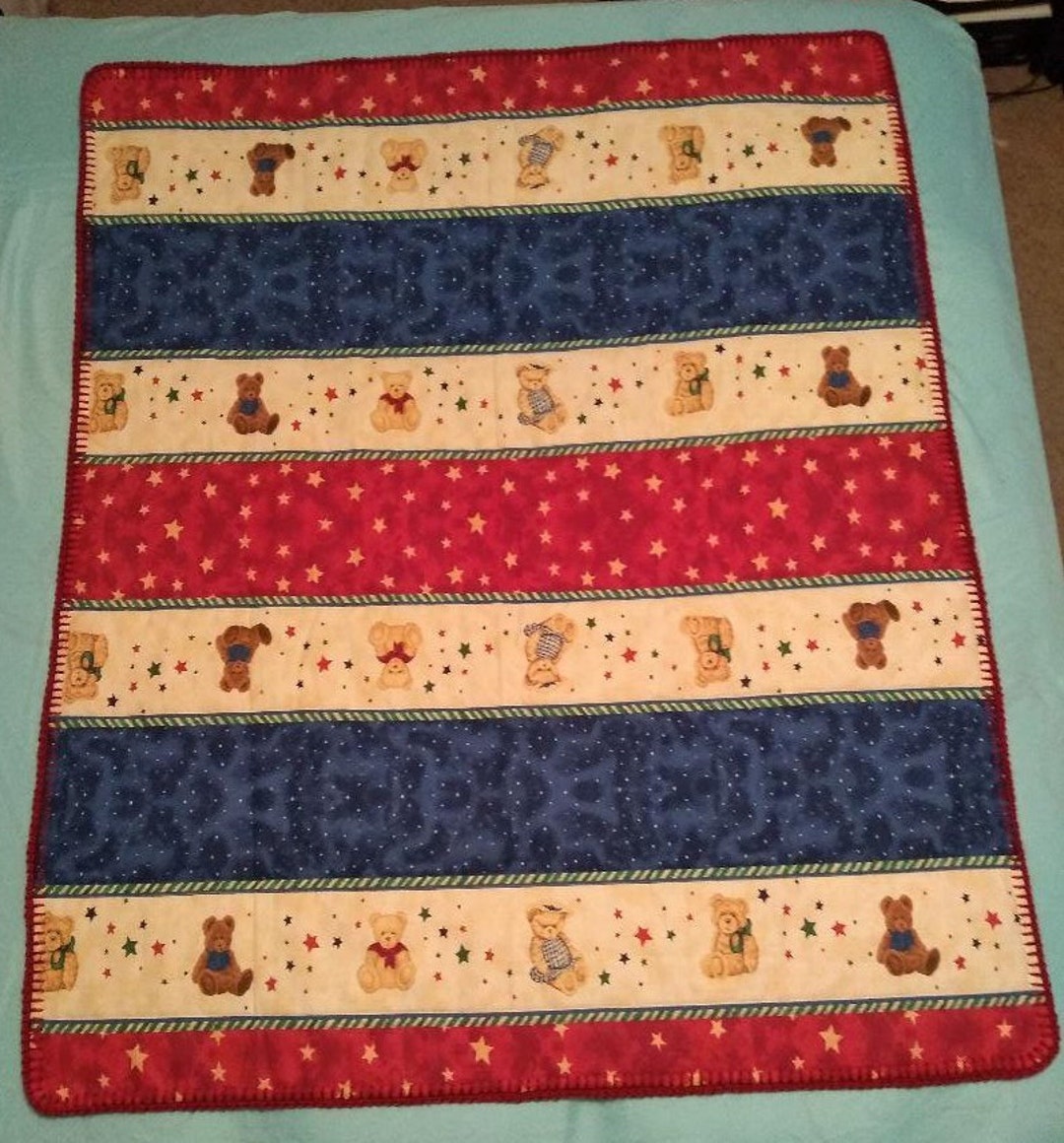 Teddy Bear Baby Blanket Etsy