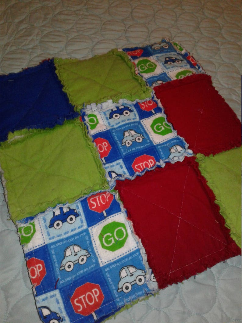 Beep Beep Handmade Flannel Baby Rag Quilt Etsy