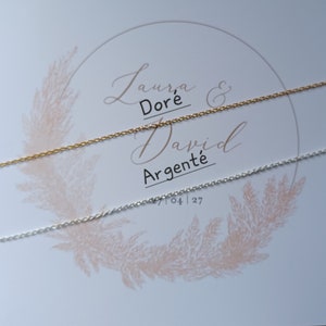 Brauthalskette mit kleinen natürlichen Perlmuttblüten Hochzeitsschmuck zur Betonung des Brustausschnitts Goldstahlschmuck. Bild 7