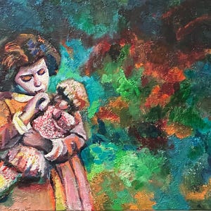 Lyubov - Love | One of a Kind Mystical Aesthetic Witchy Spiritual Art Inner Child Original Painting on Canvas