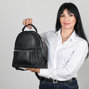Mochila negra, Mochila coñac, Mochila de cuero, Mochila de mujer, Mochila verde, Mochila azul, Mochila caramelo, Regalo para ella