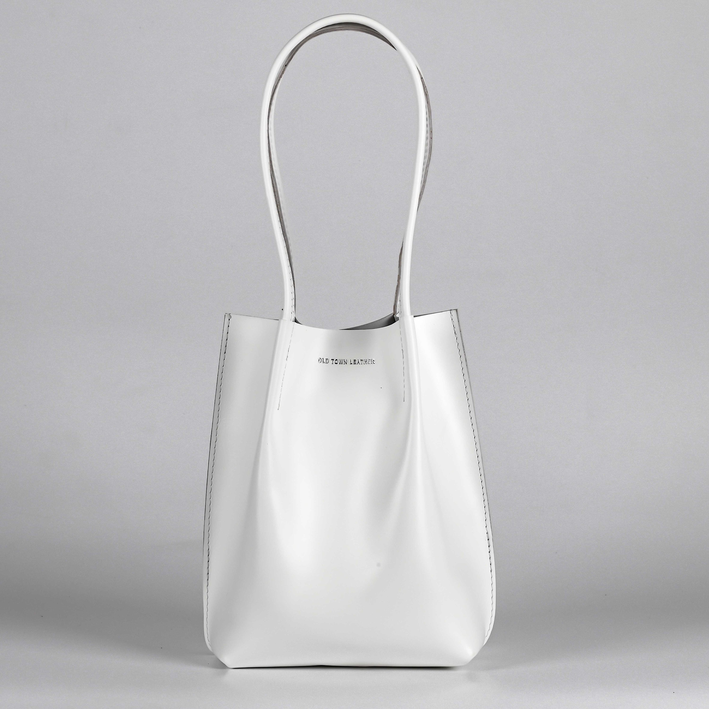 White Leather Bag - Etsy