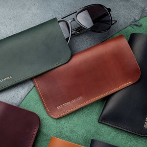 Custodia per occhiali, Custodia per occhiali in pelle, Custodia personalizzata, Regalo per una donna, Regalo per un uomo, Comoda custodia per occhiali