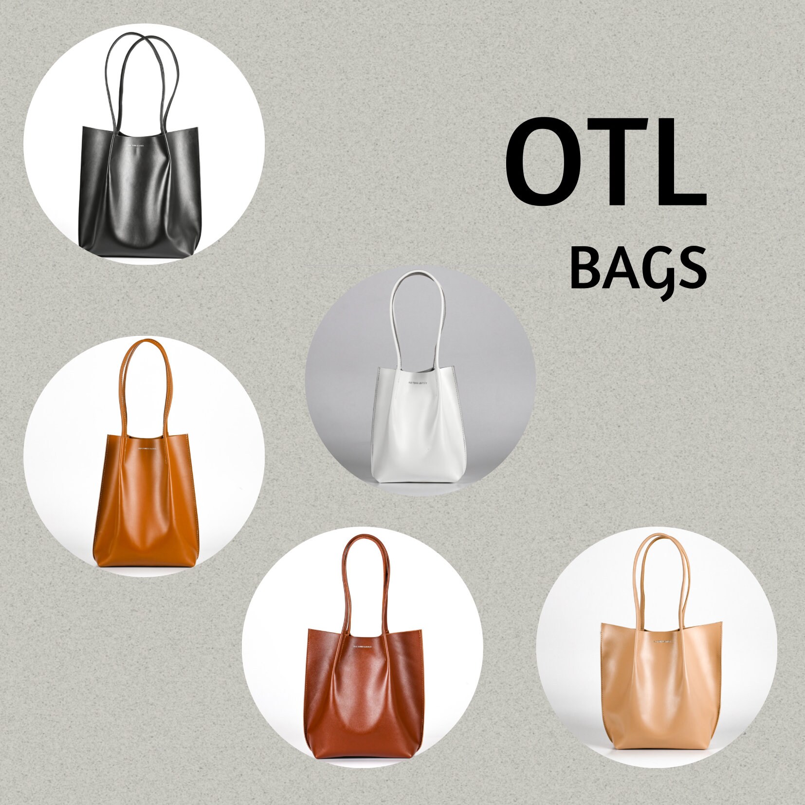 Shoulder Bag, Tote Leather Bag, Cognac Leather Bag, Caramel