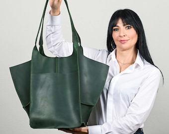 Vintage Coach Hamptons Soho 7463 Green Leather Shoulder Hobo