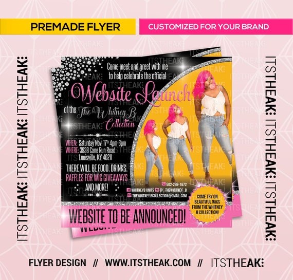 Premade Grand Opening Flyer Customized For Your Brand Hair Etsy