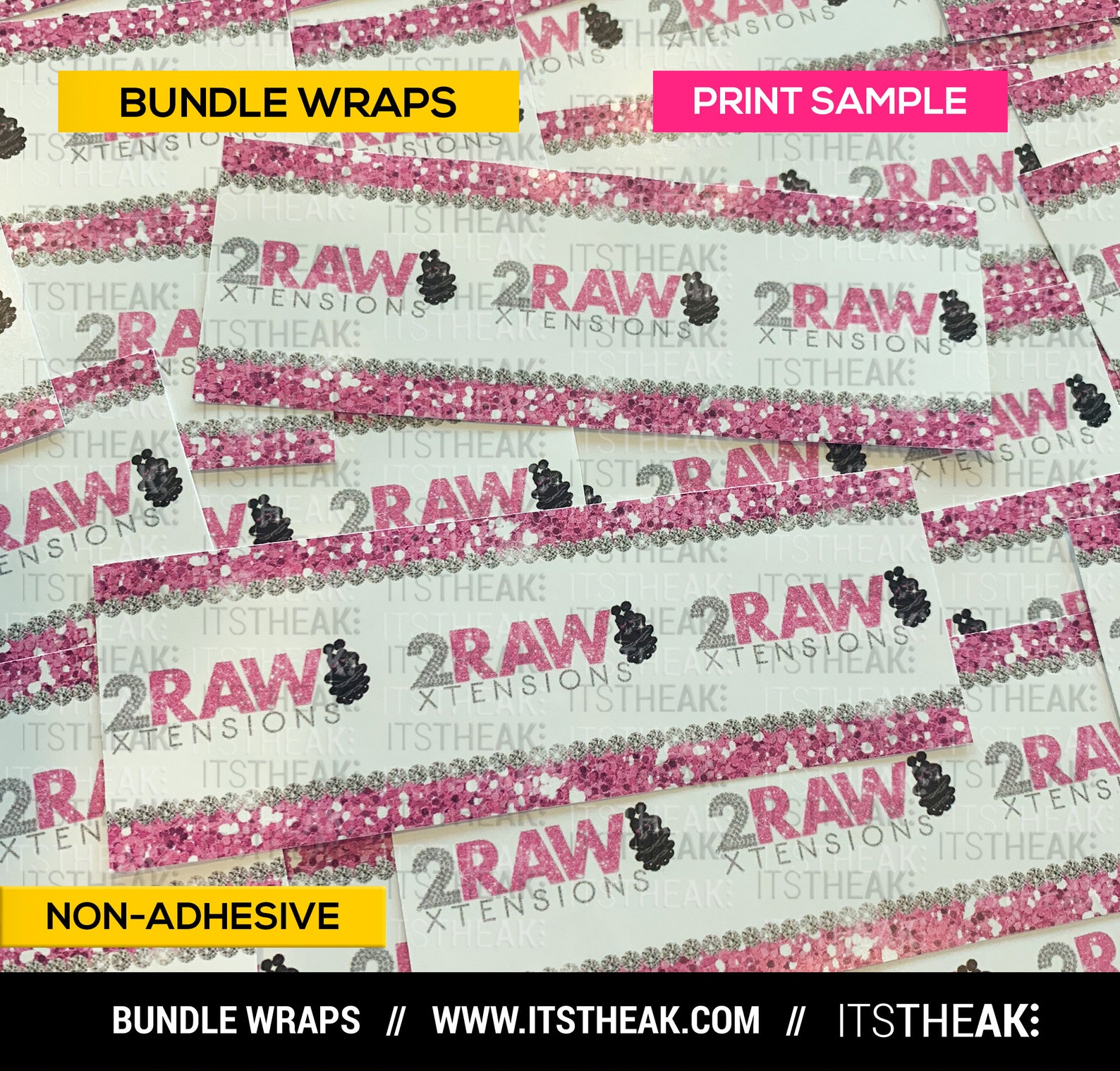 Bundle Wraps nonadhesive Customized With Your Logo hair Etsy