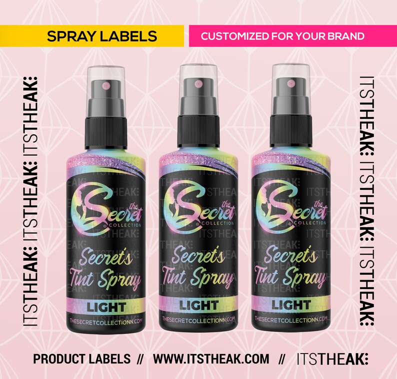 Spray Bottle Labels Customized for Your Brand Spray Bottle Etsy