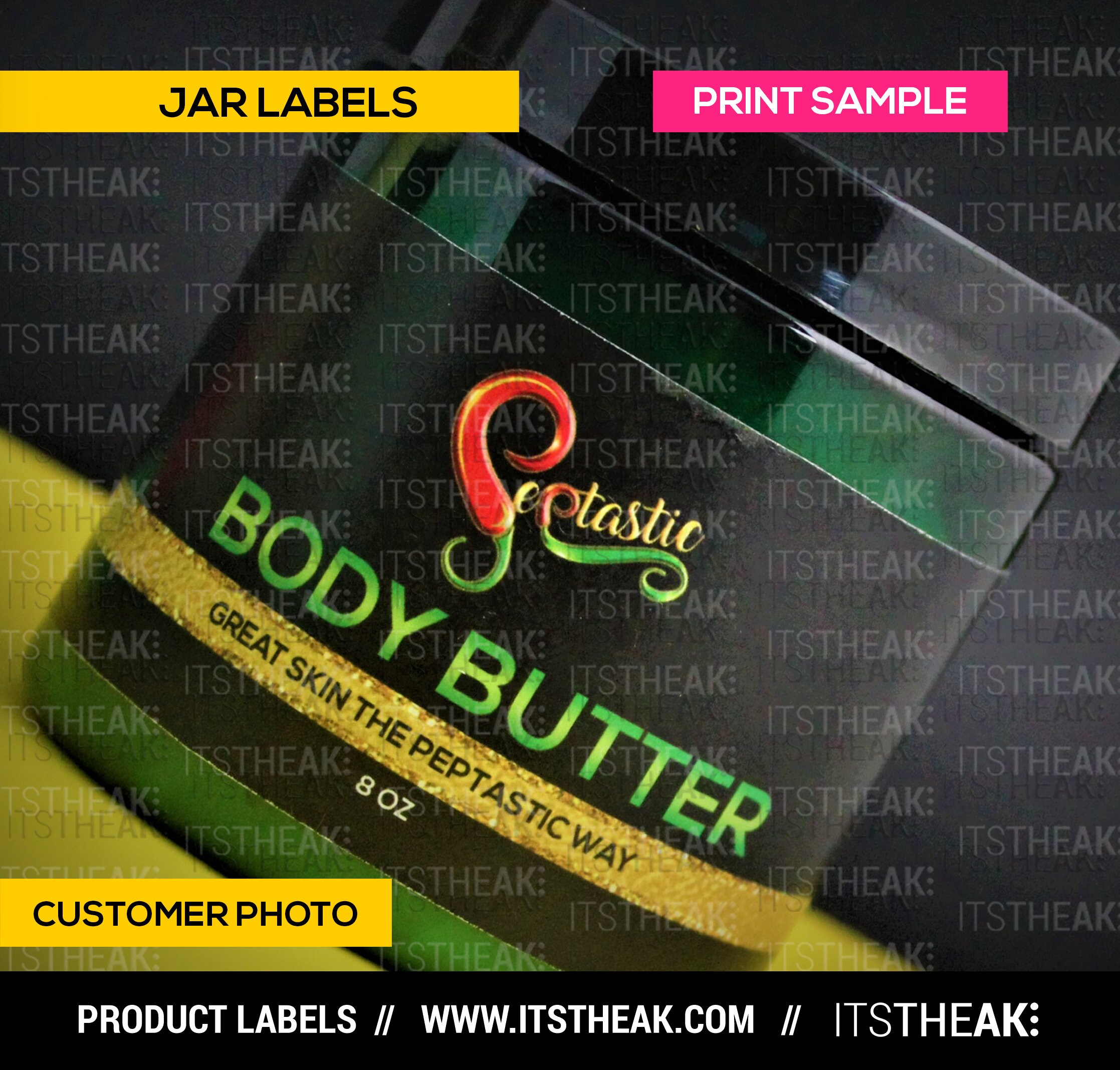 Jar Labels Customized For Your Brand Cosmetic Jar Stickers | Etsy