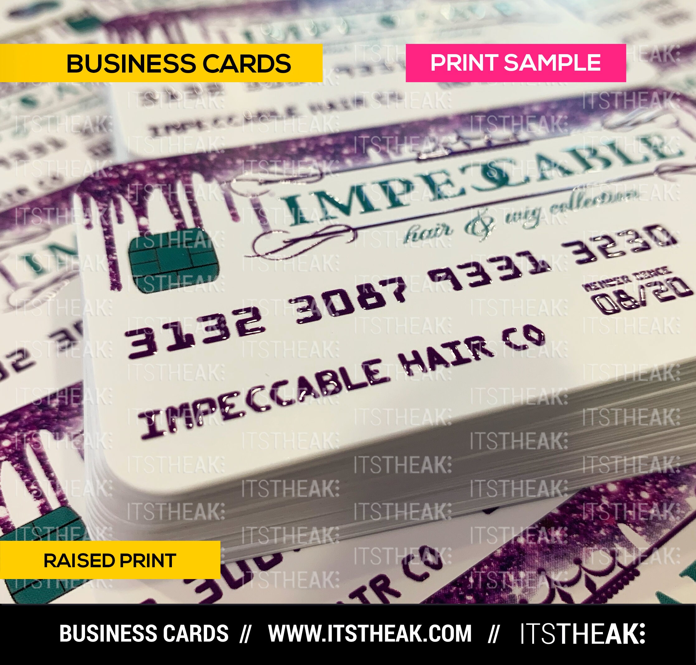 Credit Card Style Business Cards Customized For Your Brand Etsy