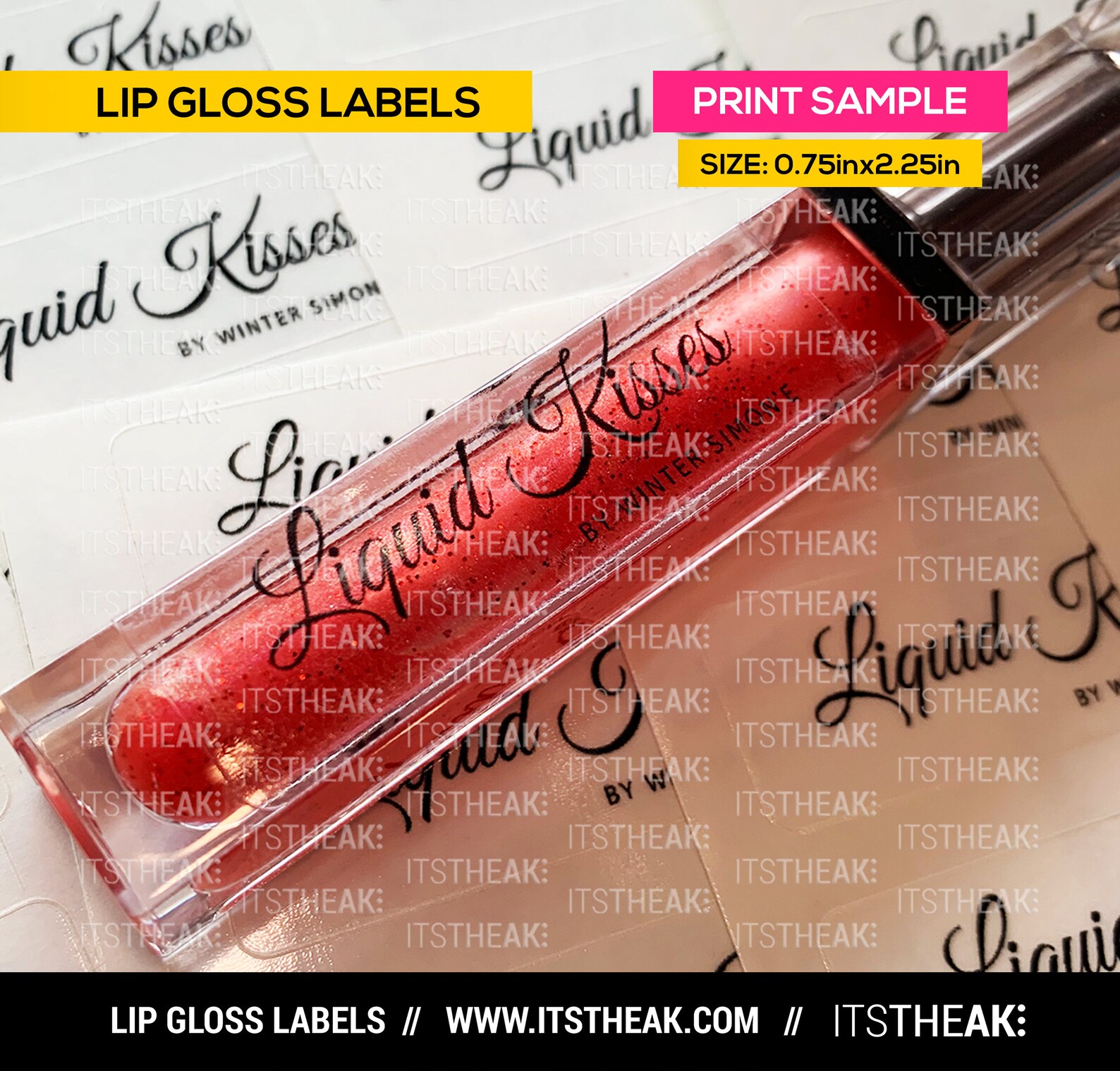 Clear Lip Gloss Labels Customized With Your Logo Lipgloss Etsy