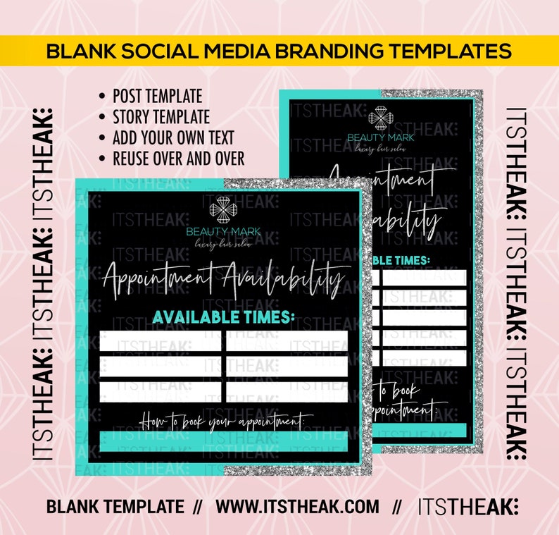 Premade Blank Social Media Post Story Templates Add Your Etsy