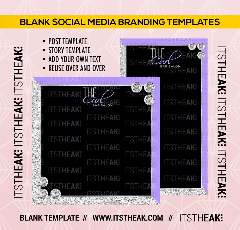 Premade Blank Social Media Post Story Templates Add Your Etsy