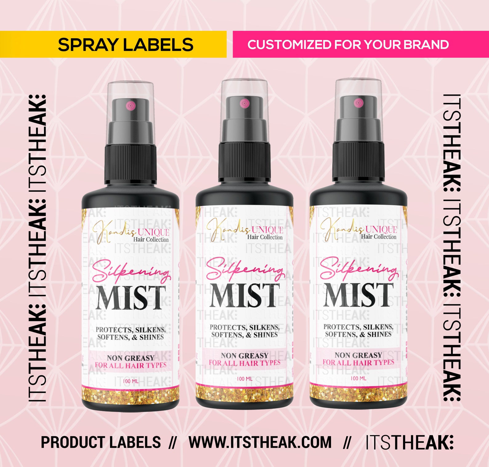 Spray Bottle Labels Customized for Your Brand Spray Bottle Etsy