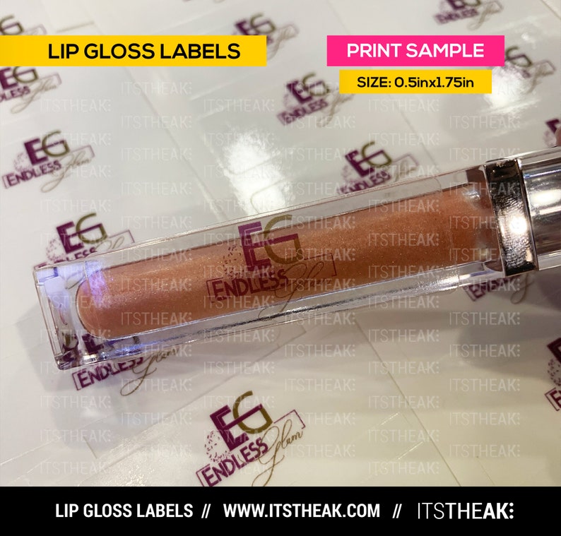 Clear Lip Gloss Labels Customized With Your Logo Lipgloss Etsy