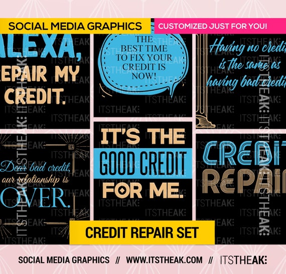 Social Media Graphics Credit Repair Customized With Your - Etsy