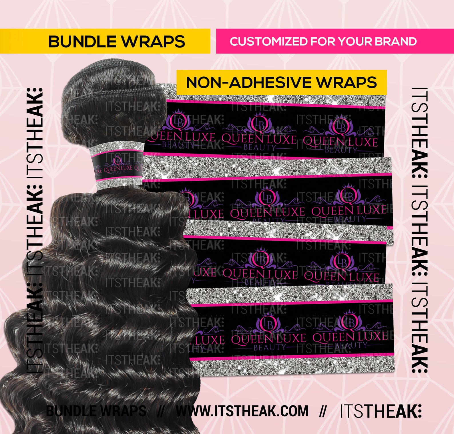 Bundle Wraps nonadhesive Customized With Your Logo hair Etsy