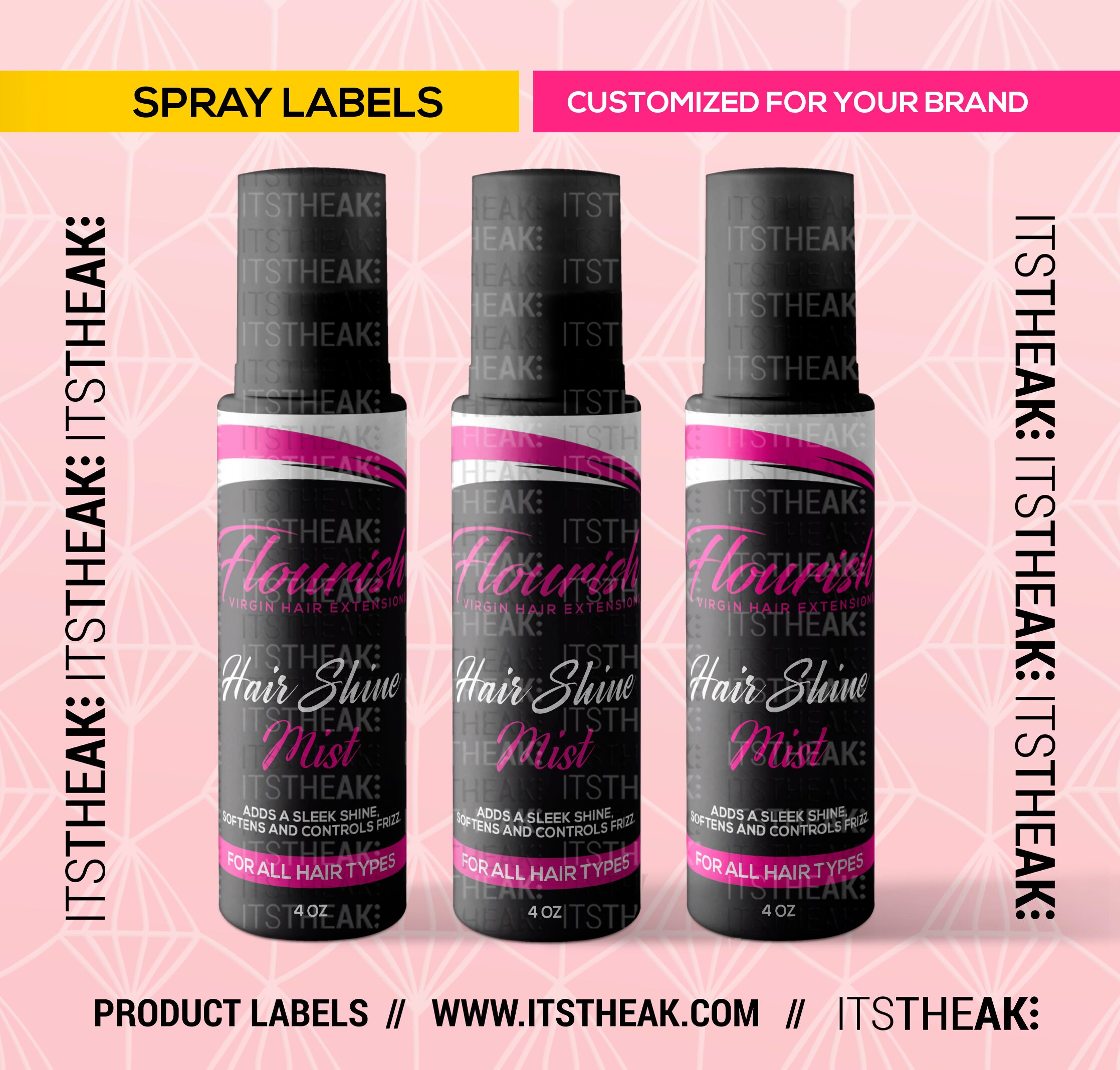 Spray Bottle Labels Customized For Your Brand Spray Bottle Etsy