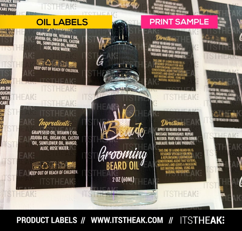 Oil Labels Customized for Your Brand Oil Bottle Label Oil Etsy