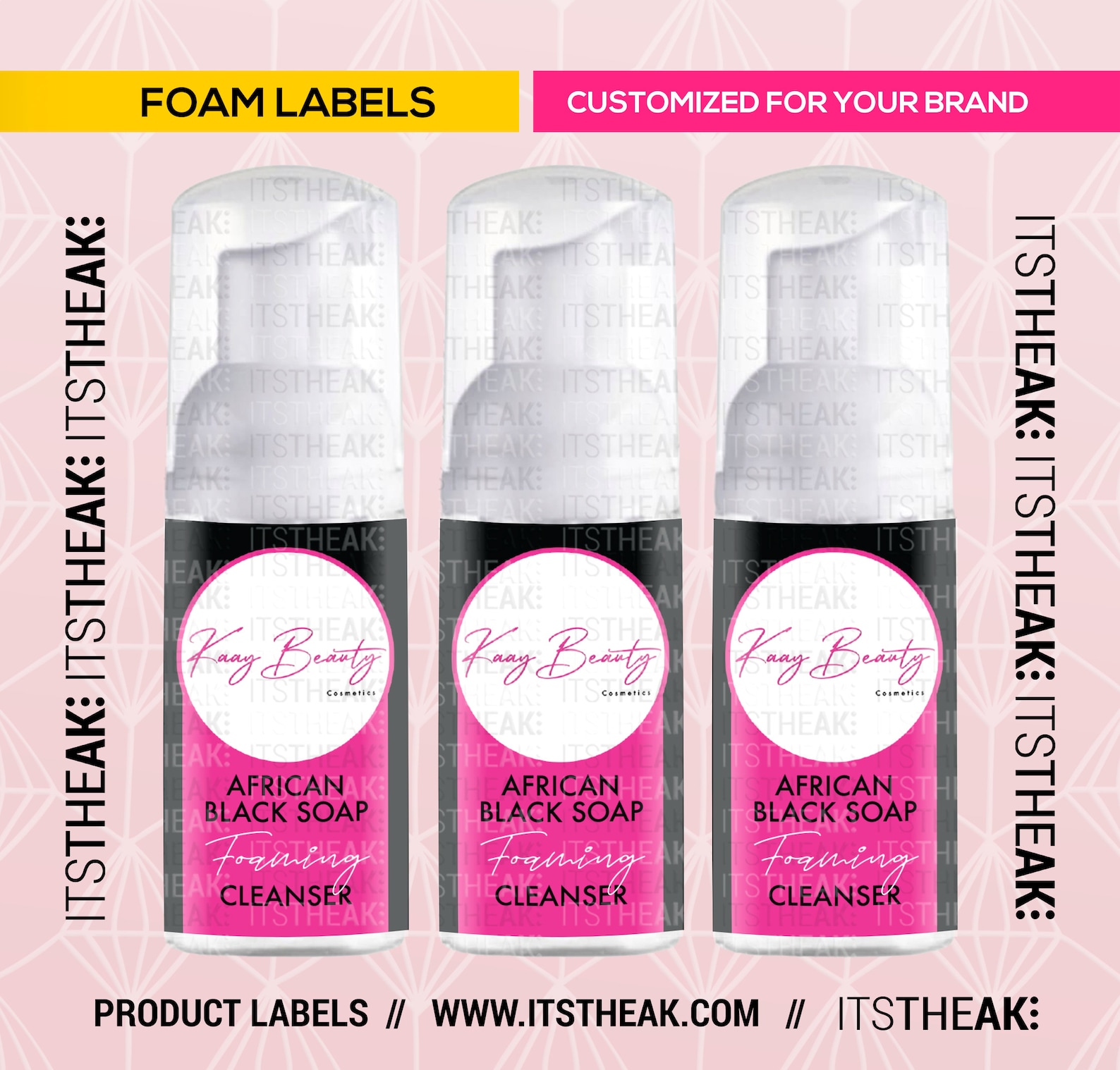 Foam Labels Customized for Your Brand Foam Bottle Label Etsy