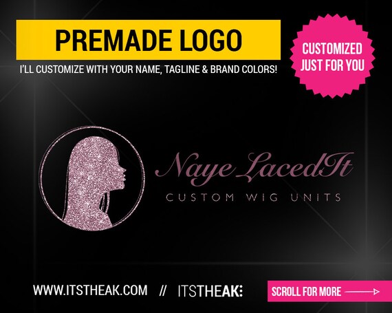 Premade Hair Logo Design Virgin Hair Collection Hair Bundle Etsy