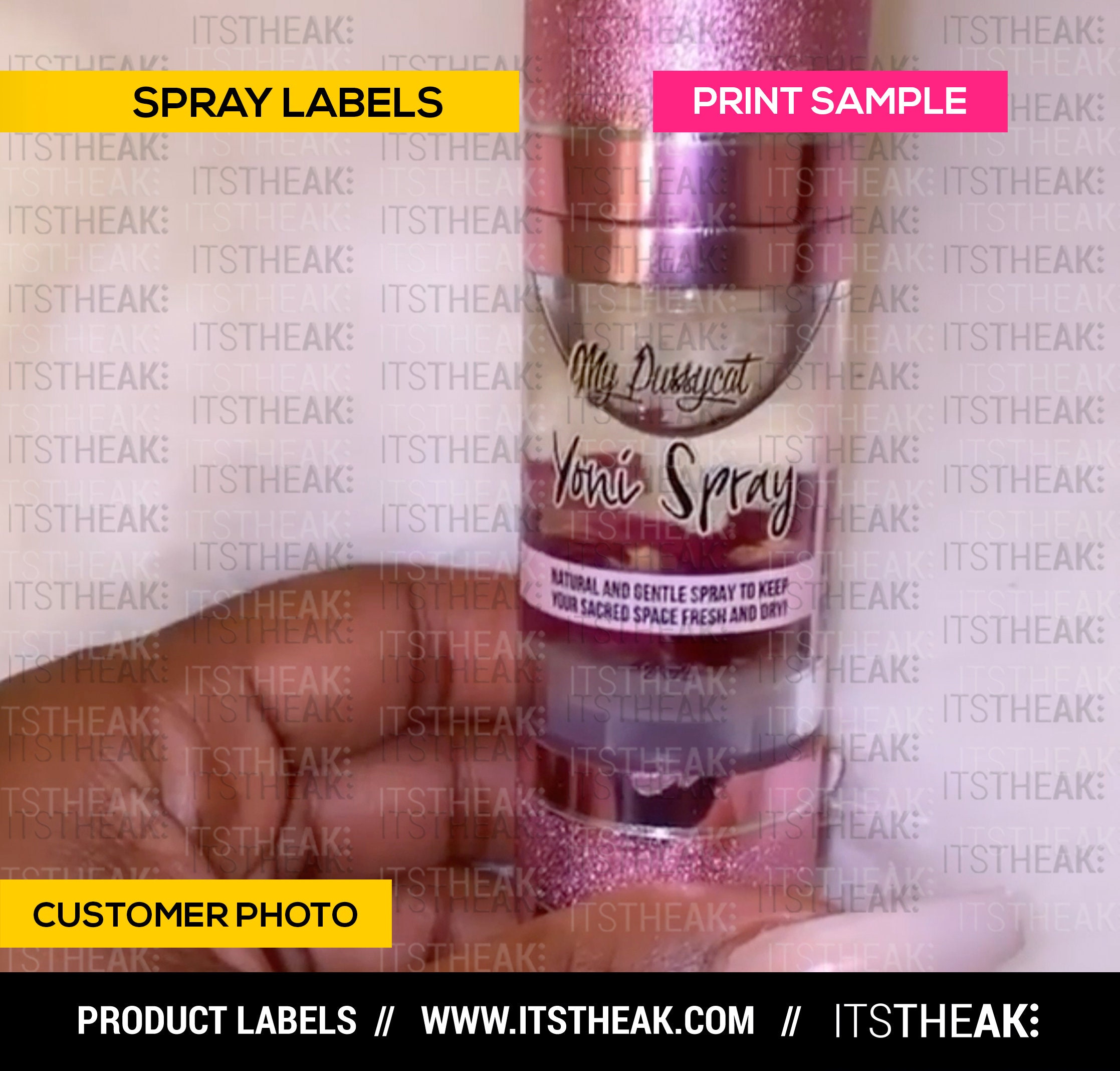Spray Bottle Labels Customized For Your Brand Spray Bottle Etsy